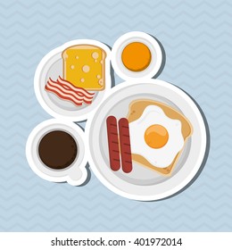 Breakfast design , vector illustration
