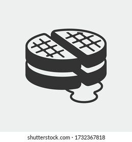 breakfast dessert homemade morning pancake vector icon illustration sign