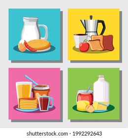 breakfast different menu fresh food