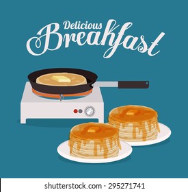 Breakfast digital design, vector illustration eps 10
