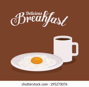 Breakfast digital design, vector illustration eps 10