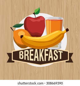 Breakfast digital design, vector illustration 10 eps graphic