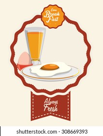 Breakfast digital design, vector illustration 10 eps graphic