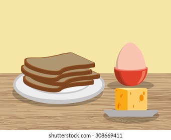 Breakfast digital design, vector illustration 10 eps graphic