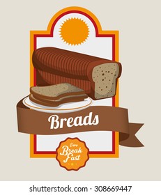 Breakfast digital design, vector illustration 10 eps graphic