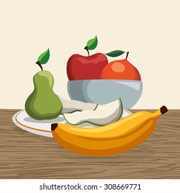 Breakfast digital design, vector illustration 10 eps graphic