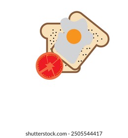 Breakfast dish vector minimalist image or clip art