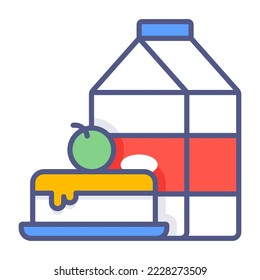 Breakfast, drink, bakery Modern concepts flat design, Premium quality vector illustration concept. Vector symbol.