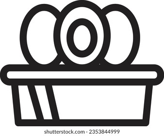 Breakfast Eater Egg Outline Icon