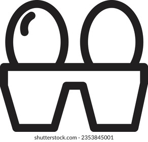 Icono de contorno de huevo del apetito del desayuno