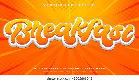 Breakfast editable text effect template suitable for Tropical food theme