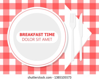 Breakfast Egg Bacon on Pan fried Vector Icon Illustration