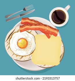 breakfast egg and cheese with arepa