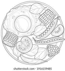 coloring pages breakfast