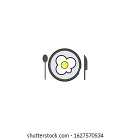 breakfast egg icon design template