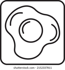 Frühstücksei, Illustration, Vektorgrafik auf weißem Hintergrund.