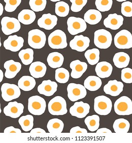 breakfast eggs seamless vector pattern