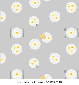 breakfast eggs vector pattern