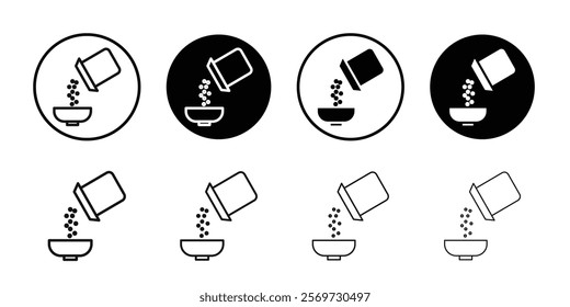 breakfast Flakes bowl icon Symbol mark in filled style