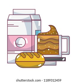 Breakfast food cartoons