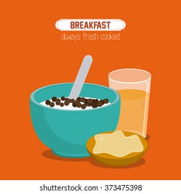 Breakfast food design 