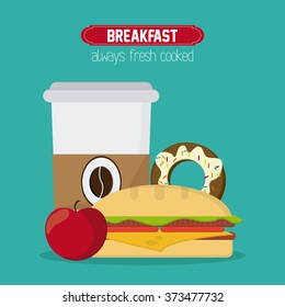 Breakfast food design 