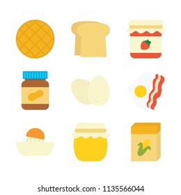 Breakfast food flat icon
