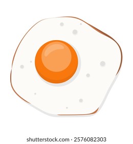 Breakfast food fry egg cartoon illustration