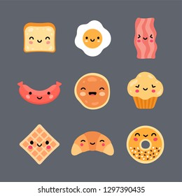 Breakfast food. Kawaii