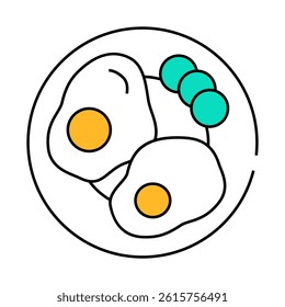 breakfast food line icon vector. breakfast food sign. isolated symbol illustration