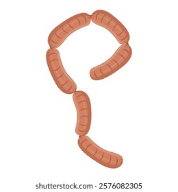 Breakfast food meat sausage cartoon illustration 