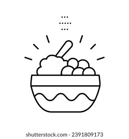 breakfast food plate line icon vector. breakfast food plate sign. isolated contour symbol black illustration
