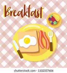 breakfast. food. salad vector