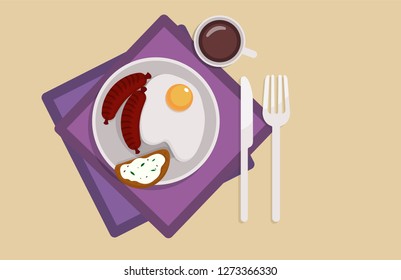 Breakfast food, vector