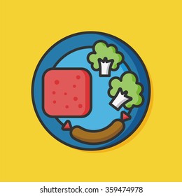 breakfast food vector icon