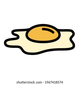 Breakfast fried egg icon. Outline Breakfast fried egg vector icon for web design isolated on white background