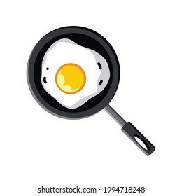 breakfast fried egg isolated icon