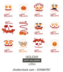 Breakfast. Fried egg. Sausage.Halloween vector illustration
