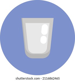 Frühstücksglas aus Milch, Illustration, Vektorgrafik auf weißem Hintergrund.