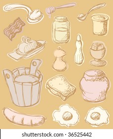 Breakfast gold set