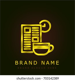 Breakfast golden metallic logo