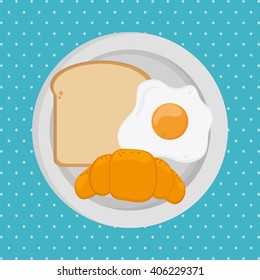 breakfast graphic design, vector illustration