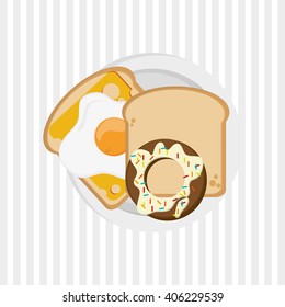 breakfast graphic design, vector illustration