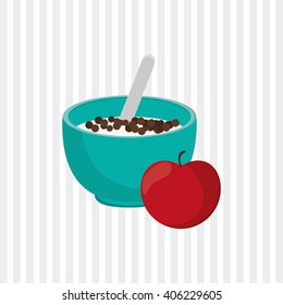 breakfast graphic design, vector illustration