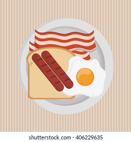 breakfast graphic design, vector illustration