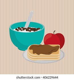 breakfast graphic design, vector illustration