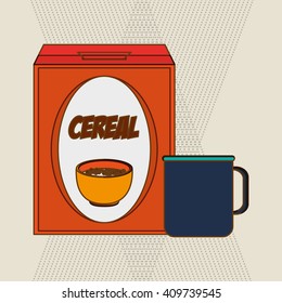 breakfast graphic design, vector illustration