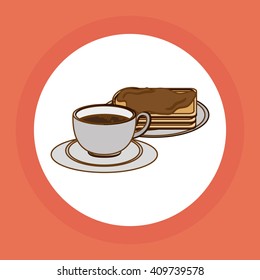 breakfast graphic design, vector illustration
