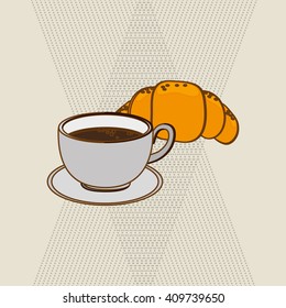 breakfast graphic design, vector illustration