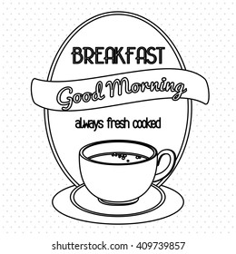 breakfast graphic design, vector illustration